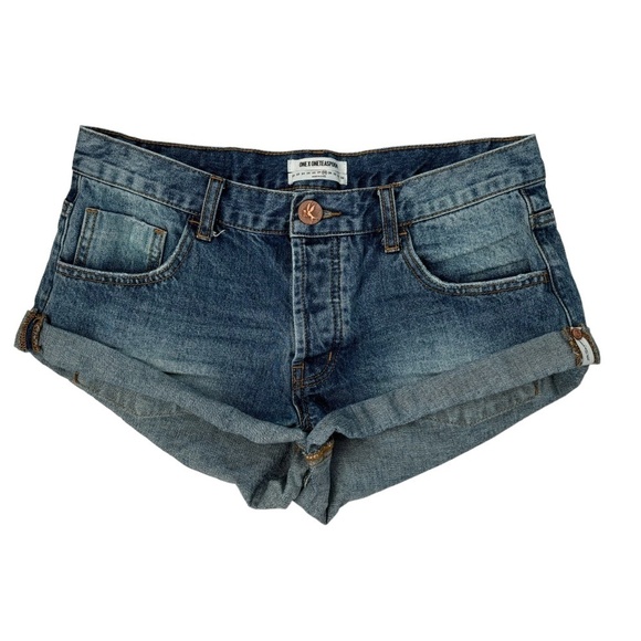 One Teaspoon Bandits Denim Shorts Size 28 - Picture 1 of 13